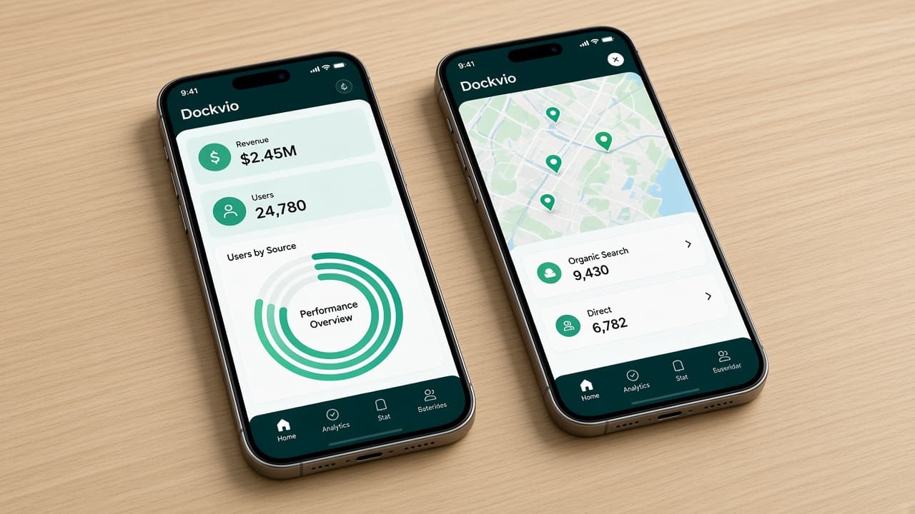 Cross-platform mobile app screens